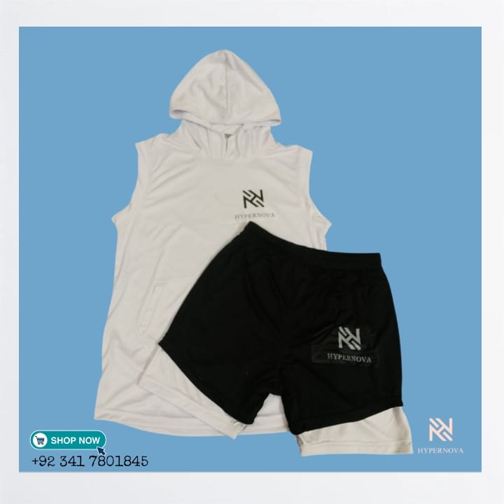 Sleeveless Hoodie and Shorts